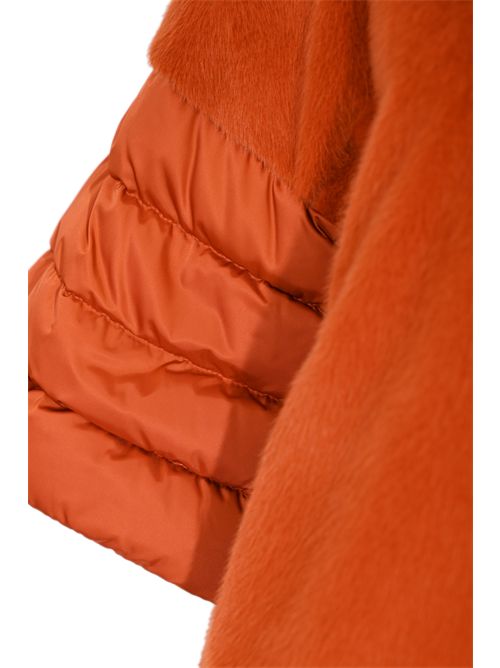 Cappa in satin e lady alternative fur Arancione Herno | PI002132D 12170Z5510